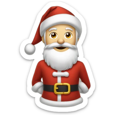 Chat déguiser en père Noël sticker