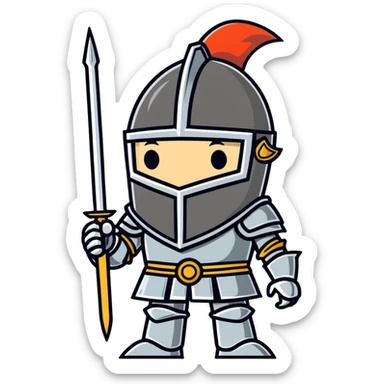 Don Quixote from Limbus Company acting cute sticker