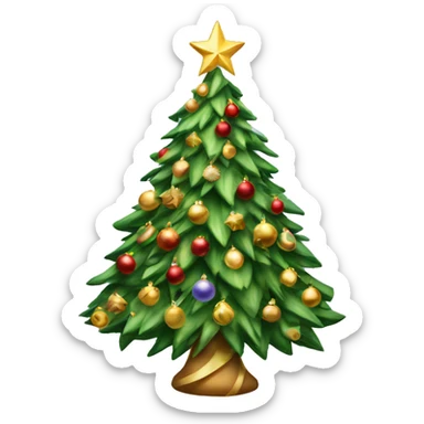 Elaborate delicate Christmas tree sticker