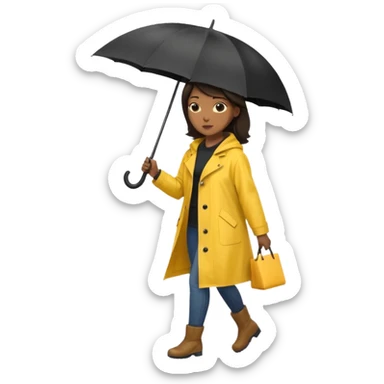 Street Umbrella Walker black woman sticker