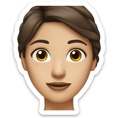 brunette business woman, fair skin, brown eyes sticker