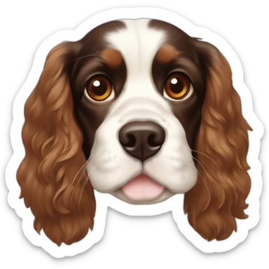 black-brown-white-chin-cocker-spaniel-king-charles-cavalier sticker