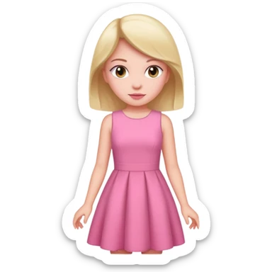 pink dress girl sticker