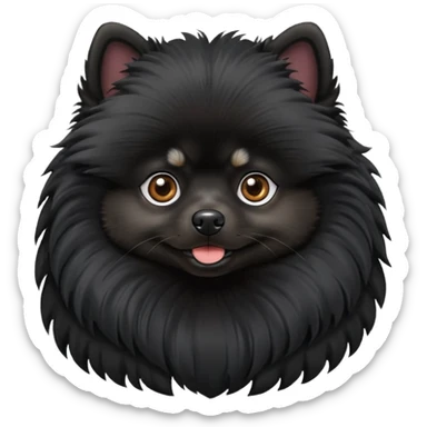 Black Pomeranian Spitz sticker