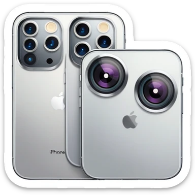 iPhone 15 Pro with its distinctive triple camera setup and titanium frame sticker