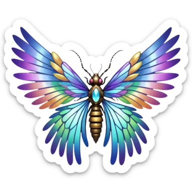 can you generate 6 unique wings designs? just the wings - no body, head, or feet necessary sticker