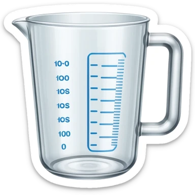 Empty Measuring cup glass sticker