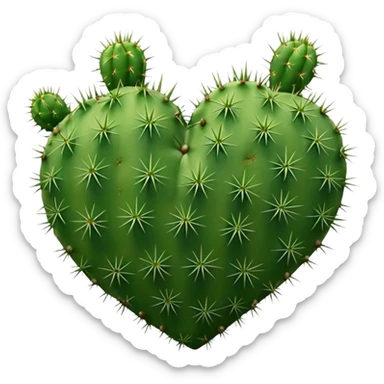 Cactus heart 1:1 sticker