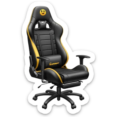 gamer seat black sticker