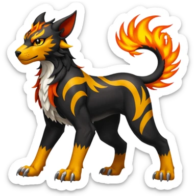 Houndoom-Tigress-Luxray-Trico-Gryphon-fusion (full body) sticker
