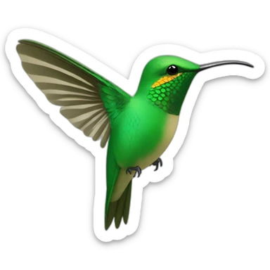 colibri en un nido  sticker