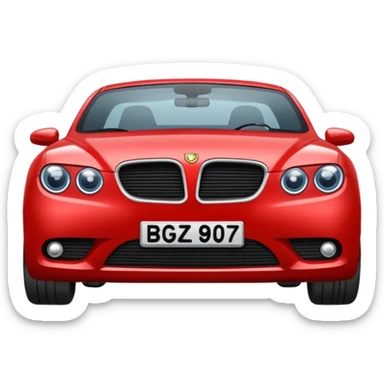 Make a car number plate say this BGZ9007 and make the car there to sticker