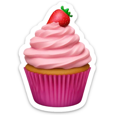  Cupcake with strawberry cheesecake on top sticker