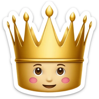 Make en emoji not realistic but rd it need to be look crown sticker