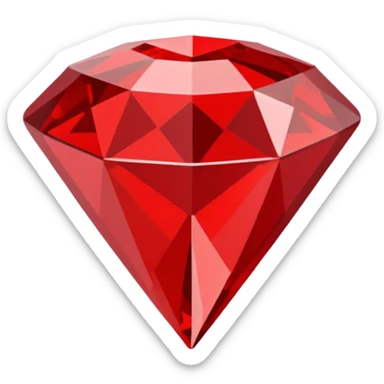 Red diamond shape sticker