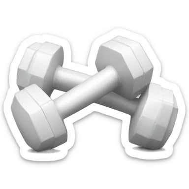 white dumbbells  sticker