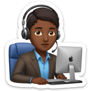 Indian scammer with a black skin tone sticker