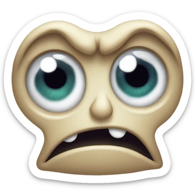 a one eye monster crying sticker