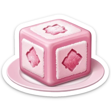 Turkish delight on white plate sticker