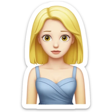 Simpson women with yellow hair sticker