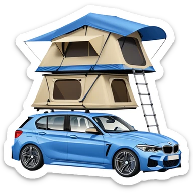 BMW M140i with roof tent  sticker