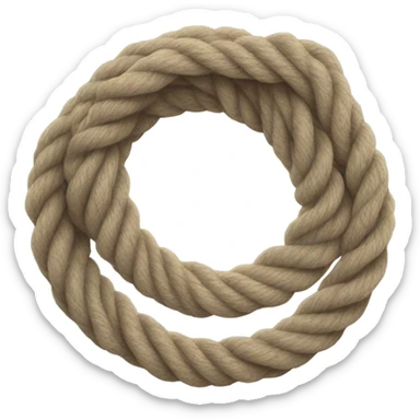A rope with a circle at the end sticker