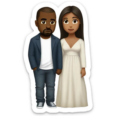 Kanye west and north west sticker