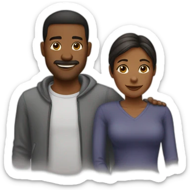 couple qui s’embrasse sticker