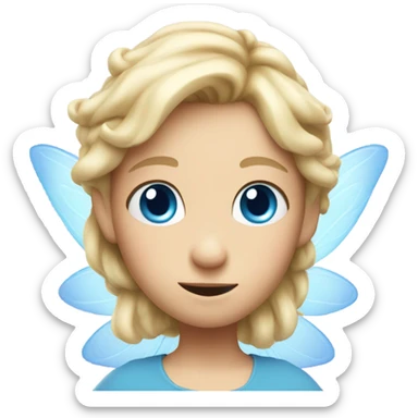 Tiny blonde hair, blue eyed fairy is awake! sticker