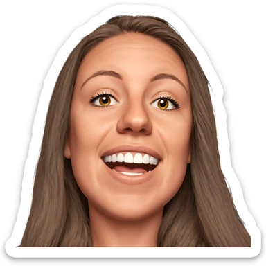 brown haired girl meme sticker