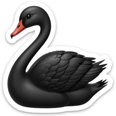 Black swan emoji for copy and paste sticker