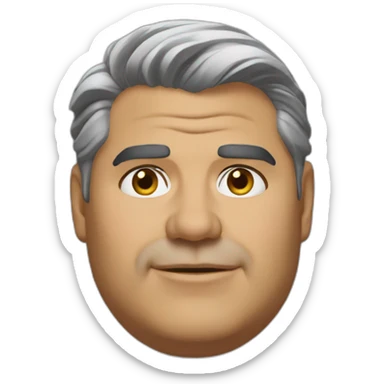 fat fat fat george clooney sticker