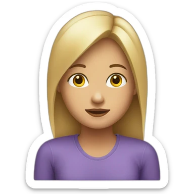 girl on the computer monitor sticker