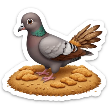 breadcrumbs been eaten by a pigeon sticker