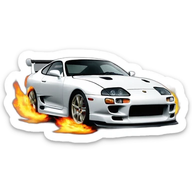 Supra-mk4-qui-fait-des-flammes sticker