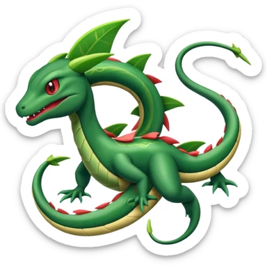 Rayquaza-Grovyle-fusion sticker