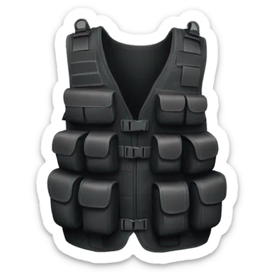 black tactical vest sticker