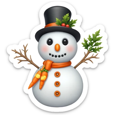 jolly snowman sticker