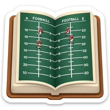 amercian football playbook sticker