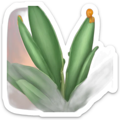 zanahoria con forma de número 2 sticker