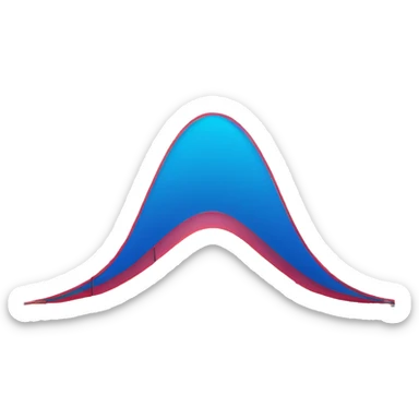 a plot of a standard normal distribution sticker
