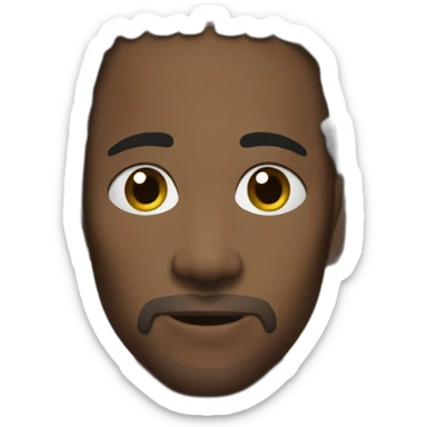 black man-dread locks- Compound arc sticker