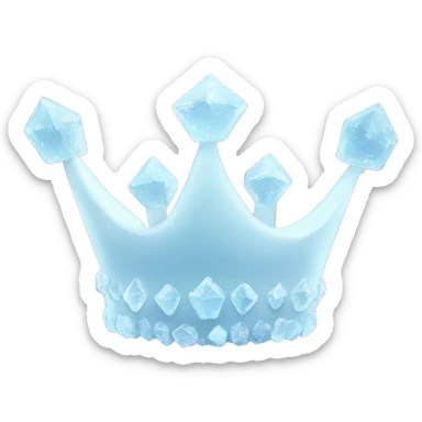 a crown made out of ice crystals sticker