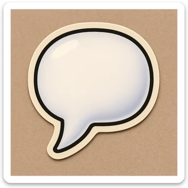 white speach bubble sticker