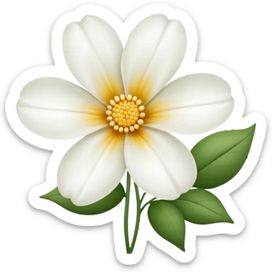 Flower white  sticker