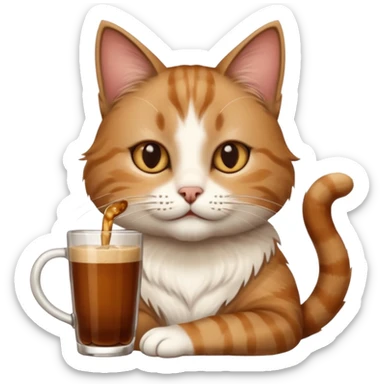 gato tomando mate sticker