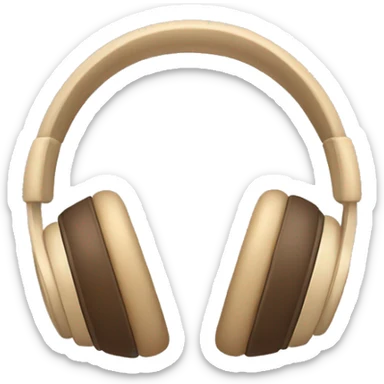 beige apple headphones with brown bows sticker