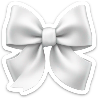 White bow sticker