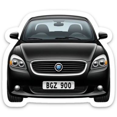 Make a car number plate say this BGZ9007 and make the car there to sticker