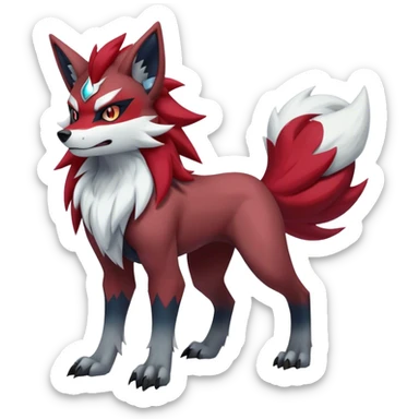 Zoroark-Lycanroc (midnight form)-hybrid full body sticker